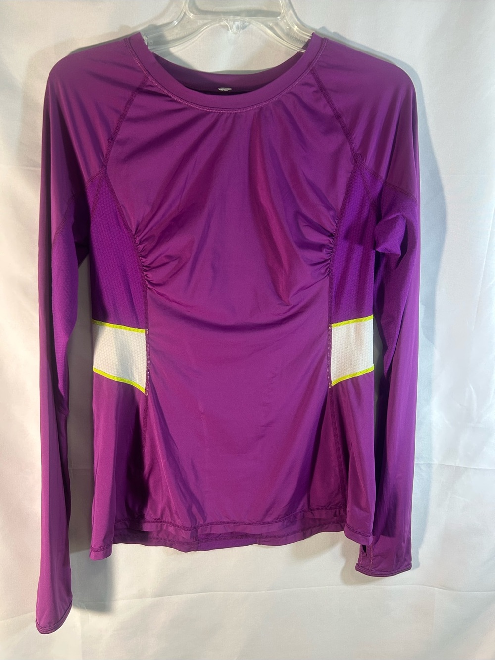 lululemon athletica Purple Long-Sleeve Athletic Top with White Accent - Picture 3 of 7